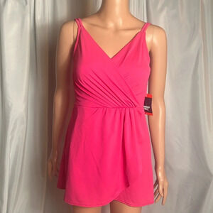 Lands' End Women's Chlorine Resistant Tulip Wrap Swim Dress Swimsuit Size XS NWT